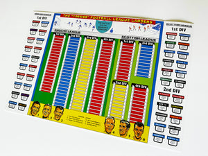 Retro 1964/65 style England & Scotland Football League 2024/25 Season League Ladders