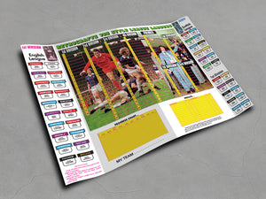 Retro 1976/77 style England & Scotland Football League 2025/26 Season League Ladders