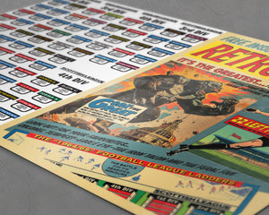 Retro 1964/65 style England & Scotland Football League 2025/26 Season League Ladders