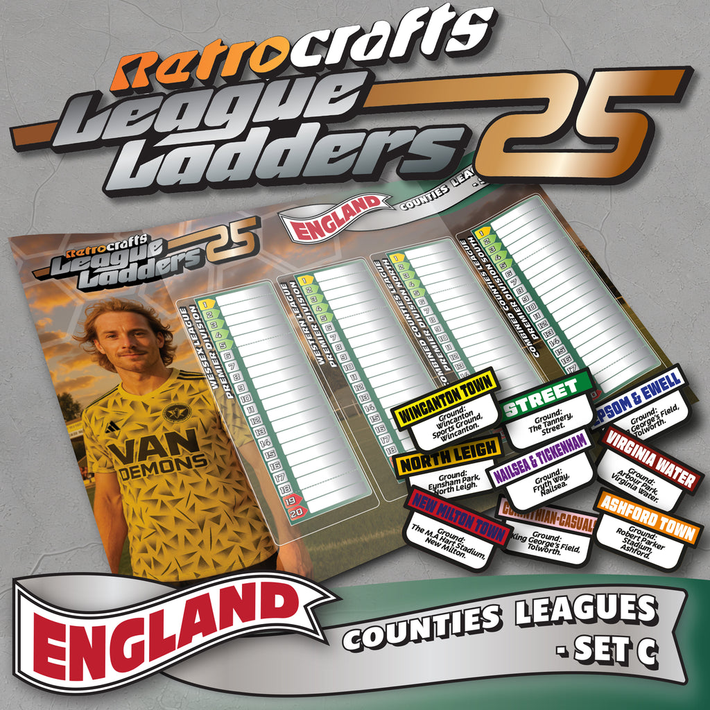 Counties Leagues (England Tier 9) 2025/26 Season *SET C* League Ladders