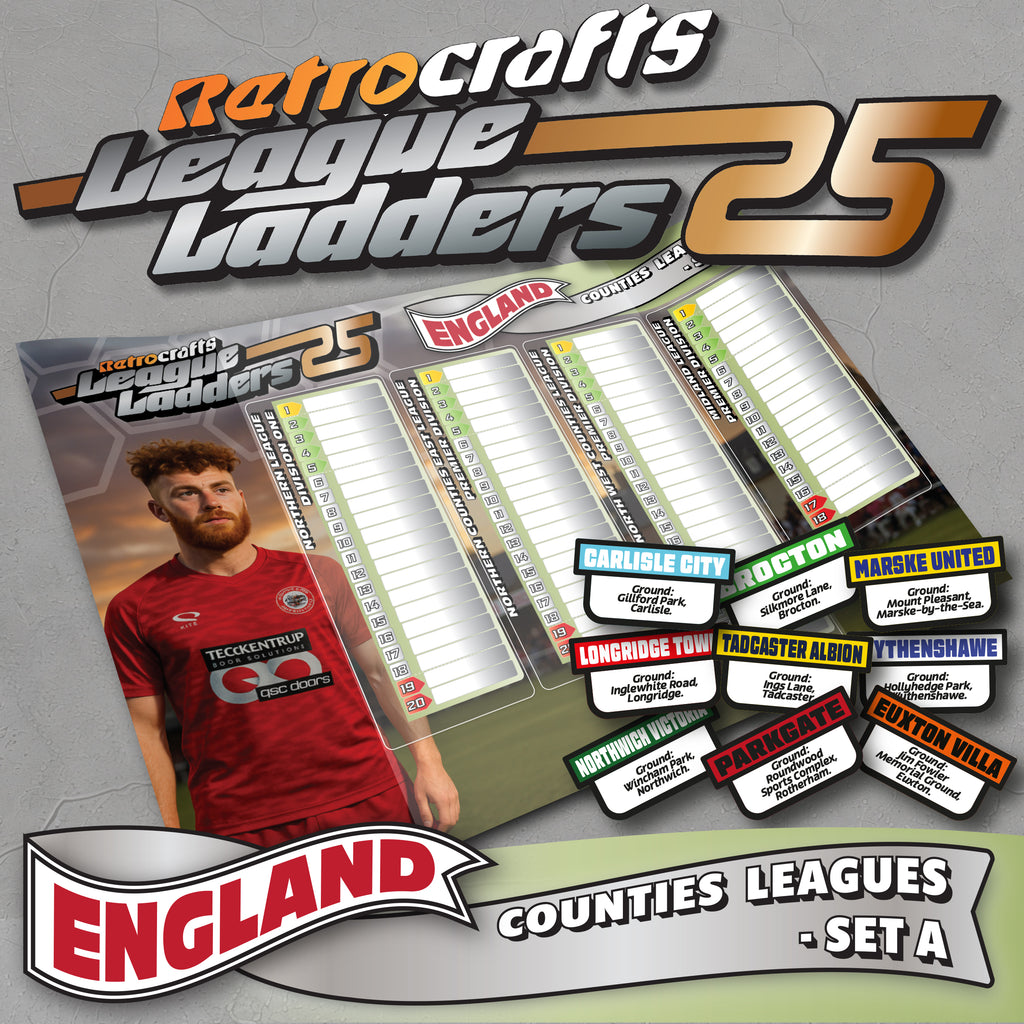 Counties Leagues (England Tier 9) 2025/26 Season *SET A* League Ladders