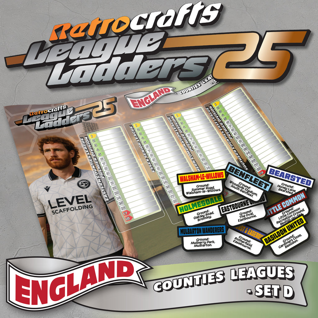 Counties Leagues (England Tier 9) 2025/26 Season *SET D* League Ladders