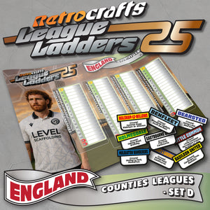 Counties Leagues (England Tier 9) 2025/26 Season *SET D* League Ladders