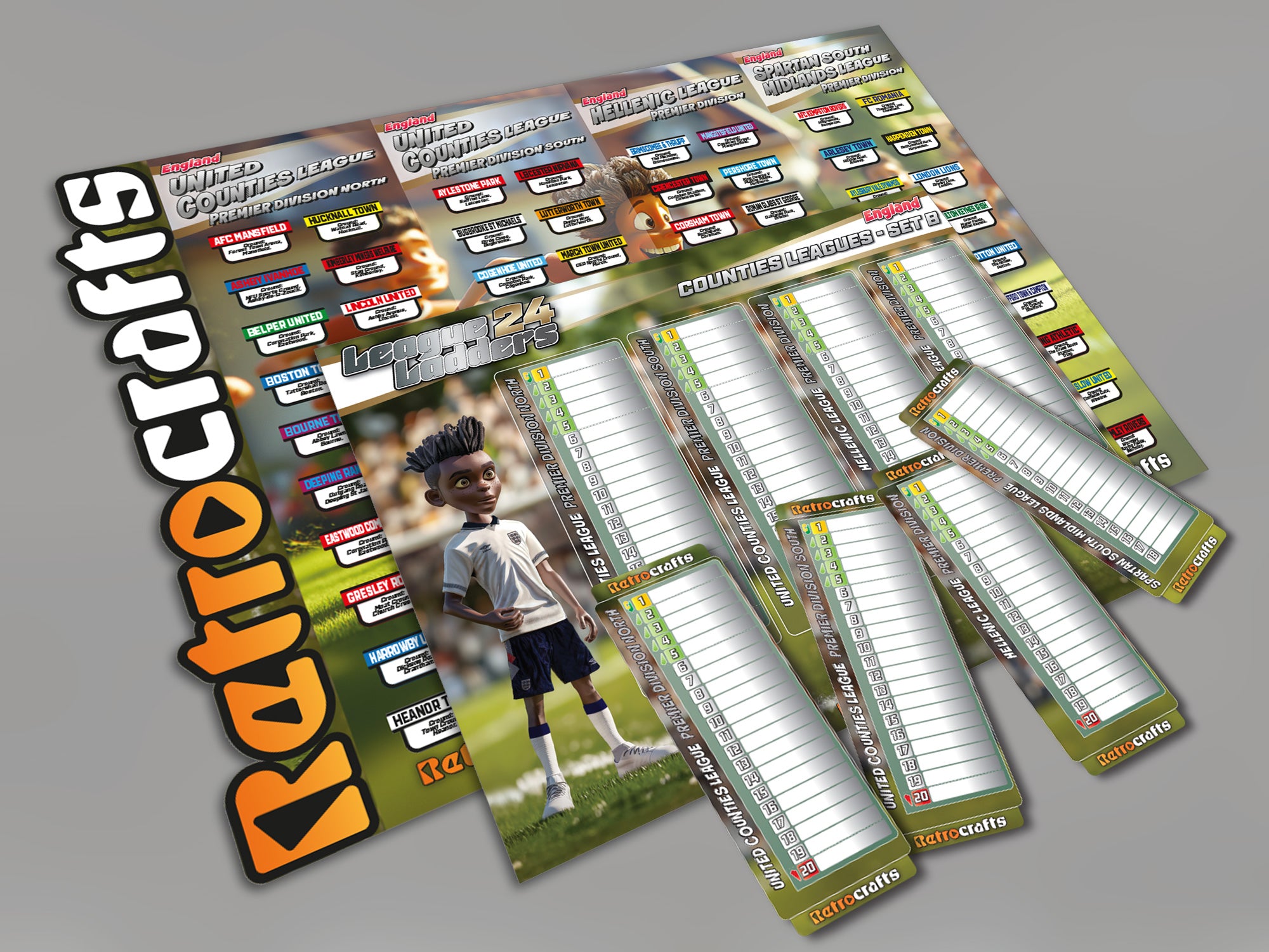 Counties Leagues (England Tier 9) 2024/25 Season *SET B* League Ladders