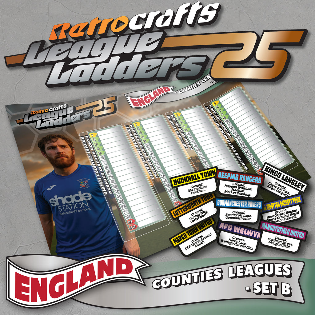 Counties Leagues (England Tier 9) 2025/26 Season *SET B* League Ladders