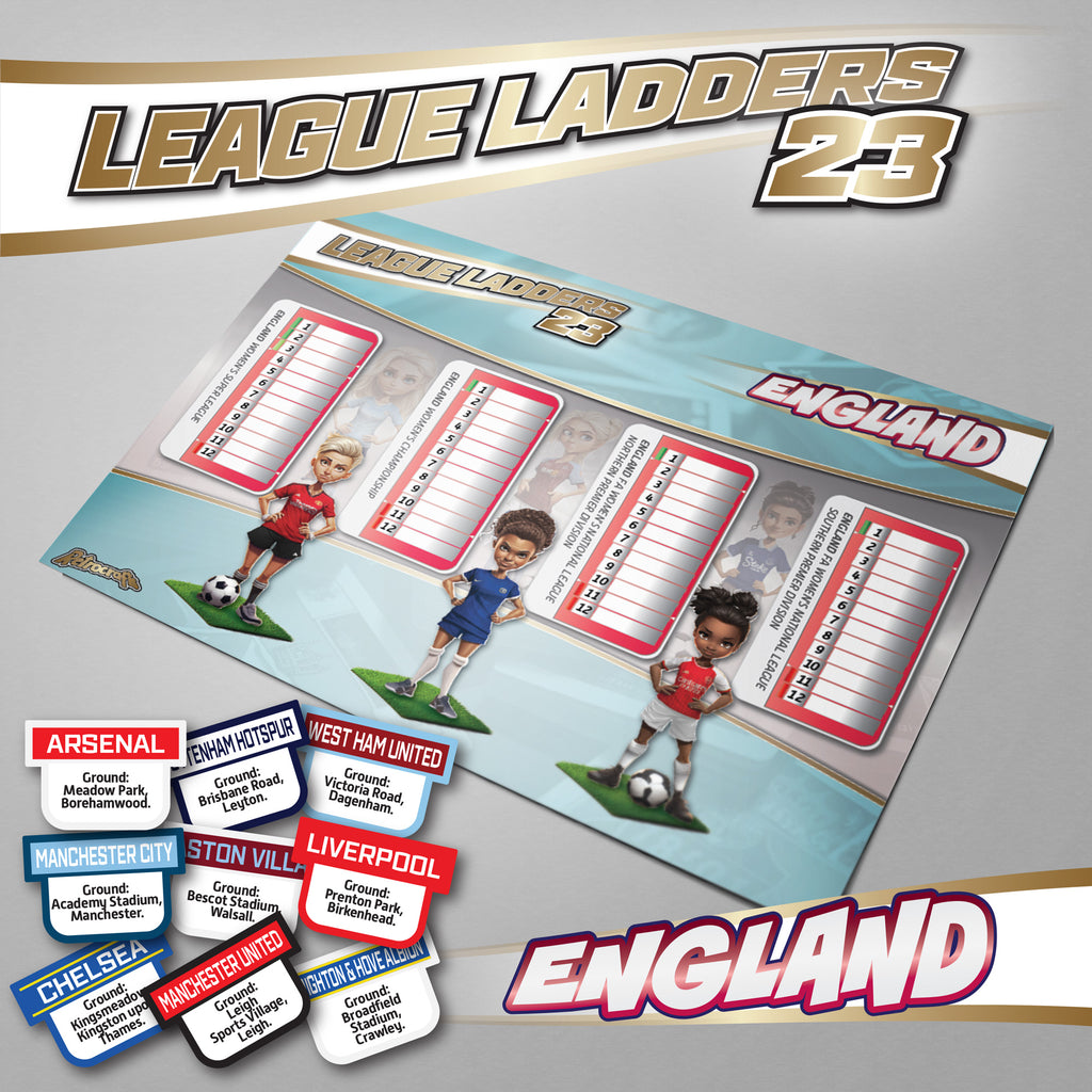 England Women's 2023 Season League Ladders