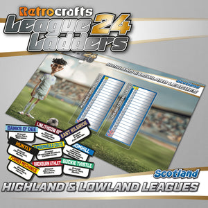 Scotland Highland & Lowland Football Leagues 2024/25 Season League Ladders