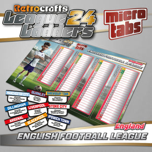 England 2024/25 Season League Ladders "microTABS"